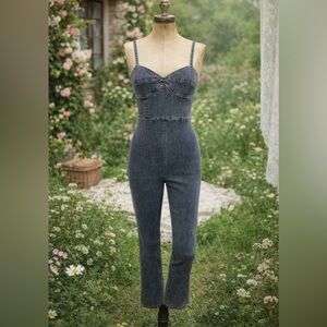 Mahina Denim Straight Leg Jumpsuit